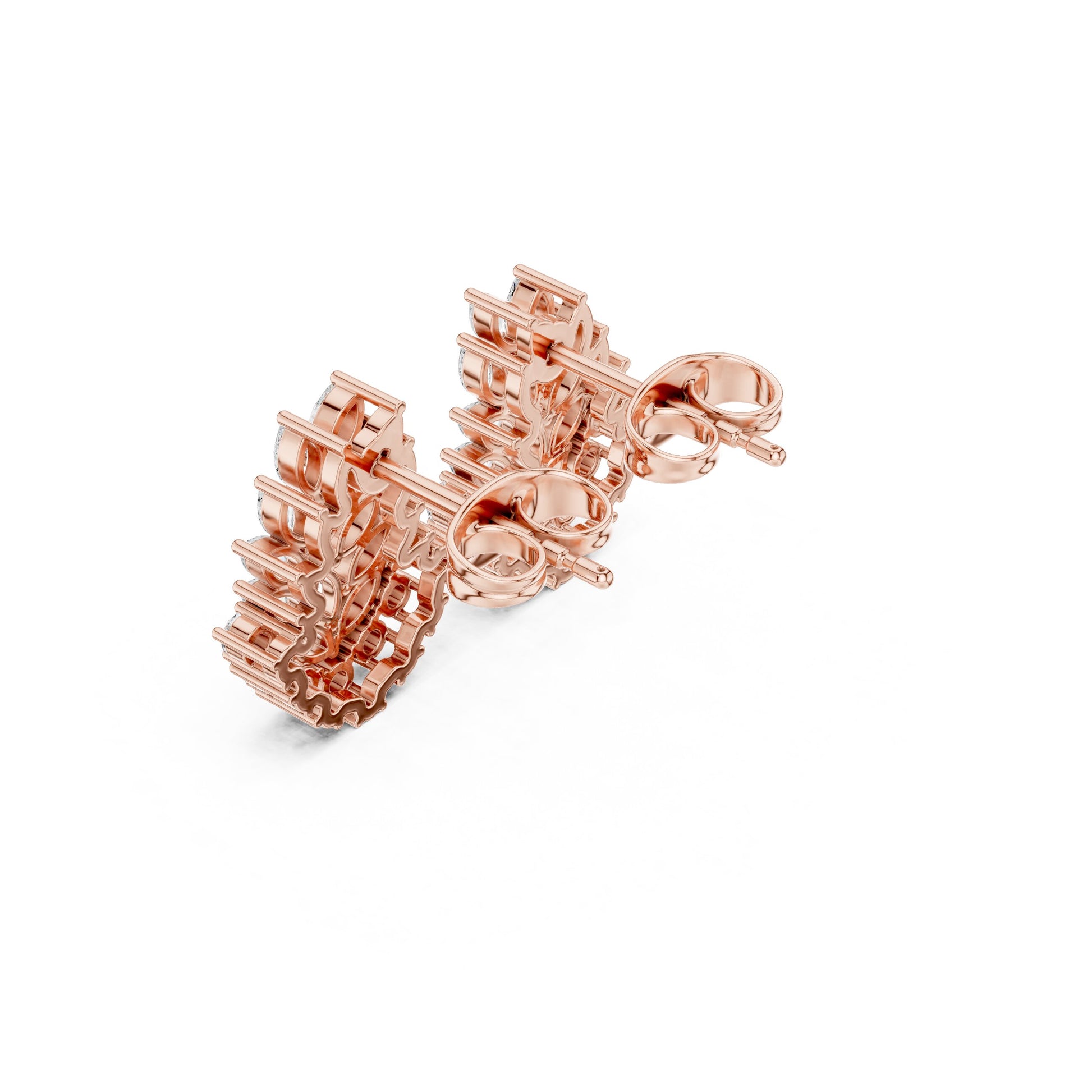 Mixed Shape Lab Grown Diamond Stud Earrings