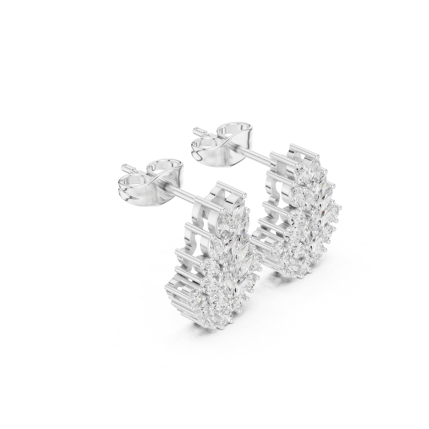 Mixed Shape Lab Grown Diamond Stud Earrings