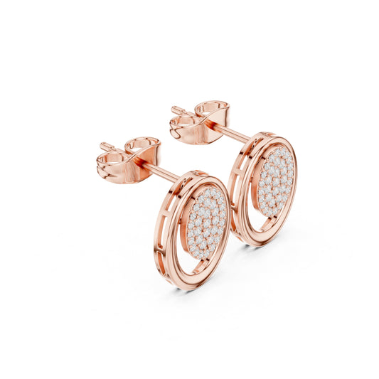 Round Stud Lab Grown Diamond Earrings