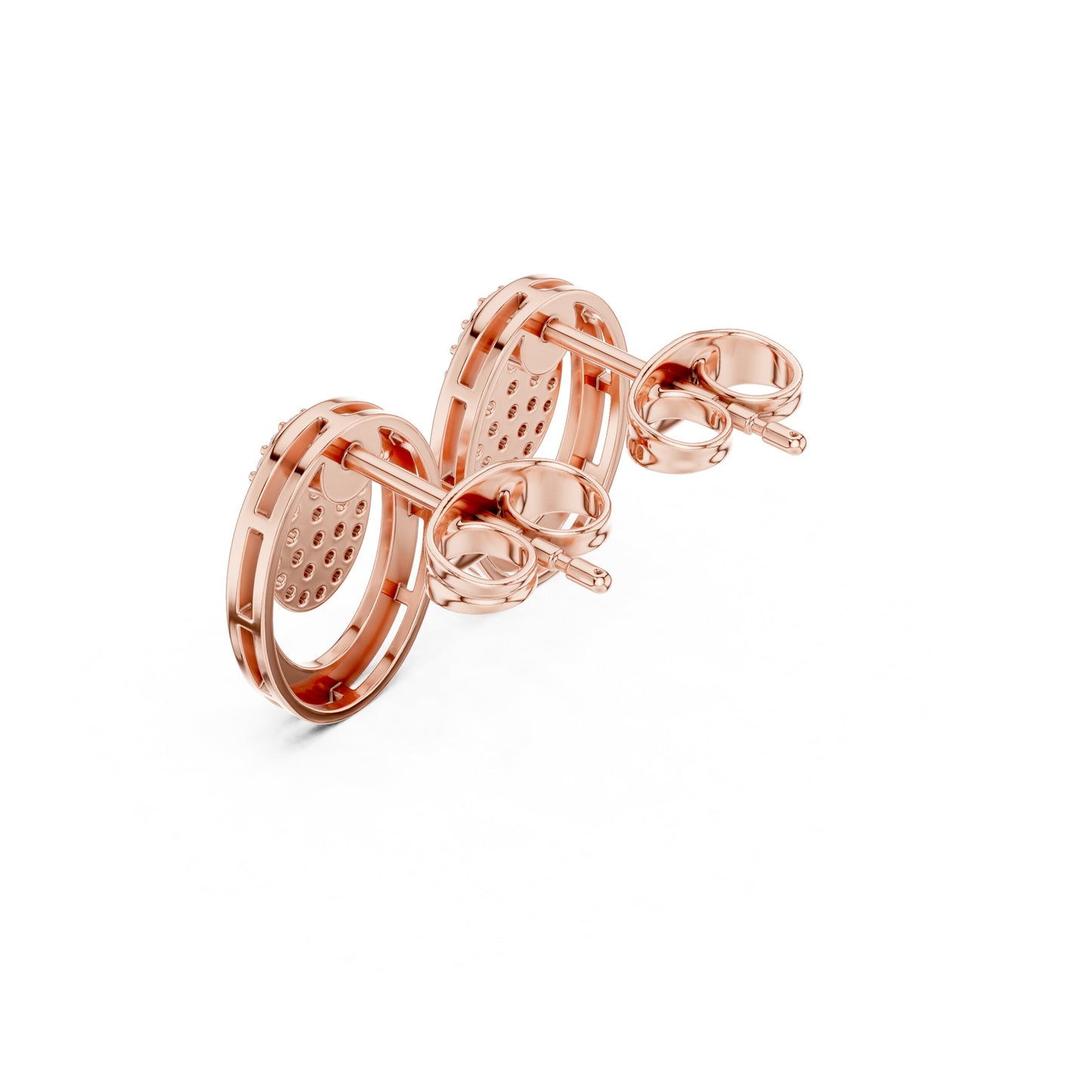 Round Stud Lab Grown Diamond Earrings
