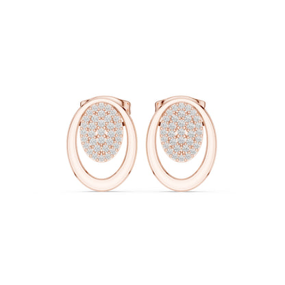 Round Stud Lab Grown Diamond Earrings