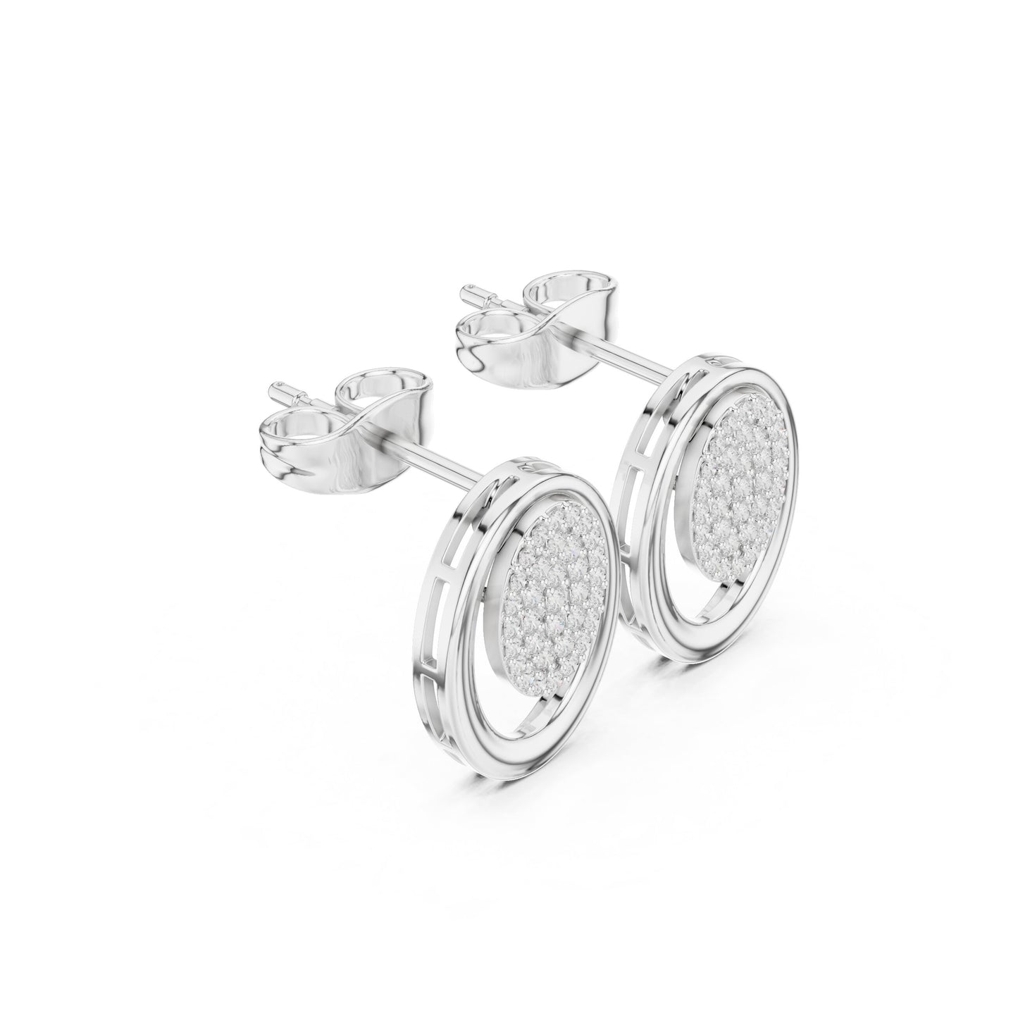 Round Stud Lab Grown Diamond Earrings
