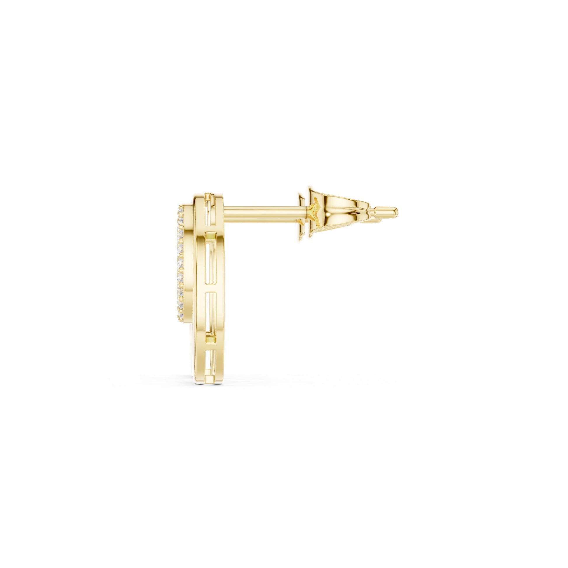 Round Stud Lab Grown Diamond Earrings