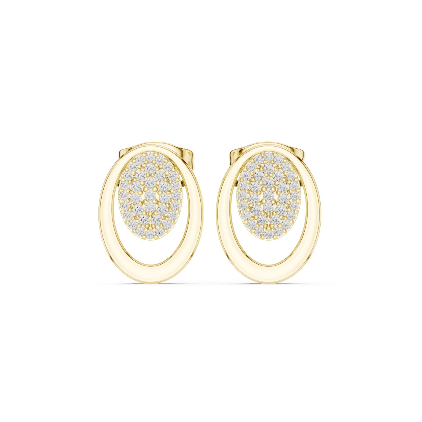 Round Stud Lab Grown Diamond Earrings