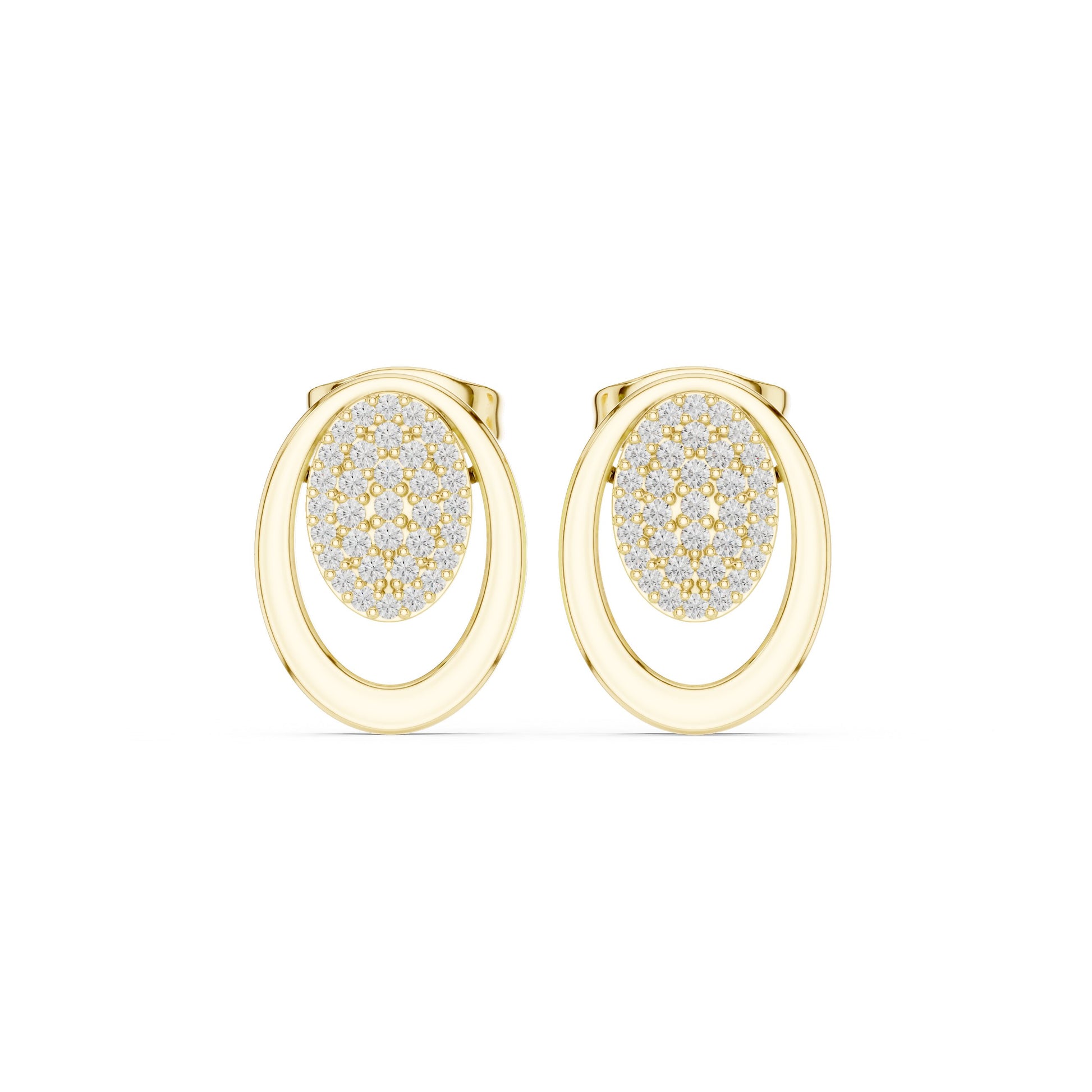 Round Stud Lab Grown Diamond Earrings