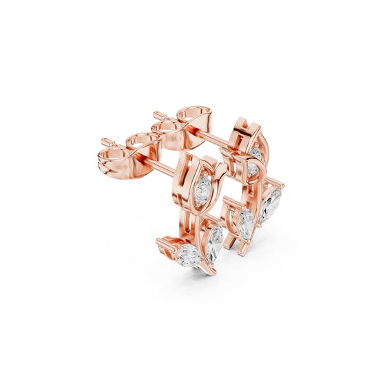 Mixed Shape Lab Grown Diamond Stud Earrings