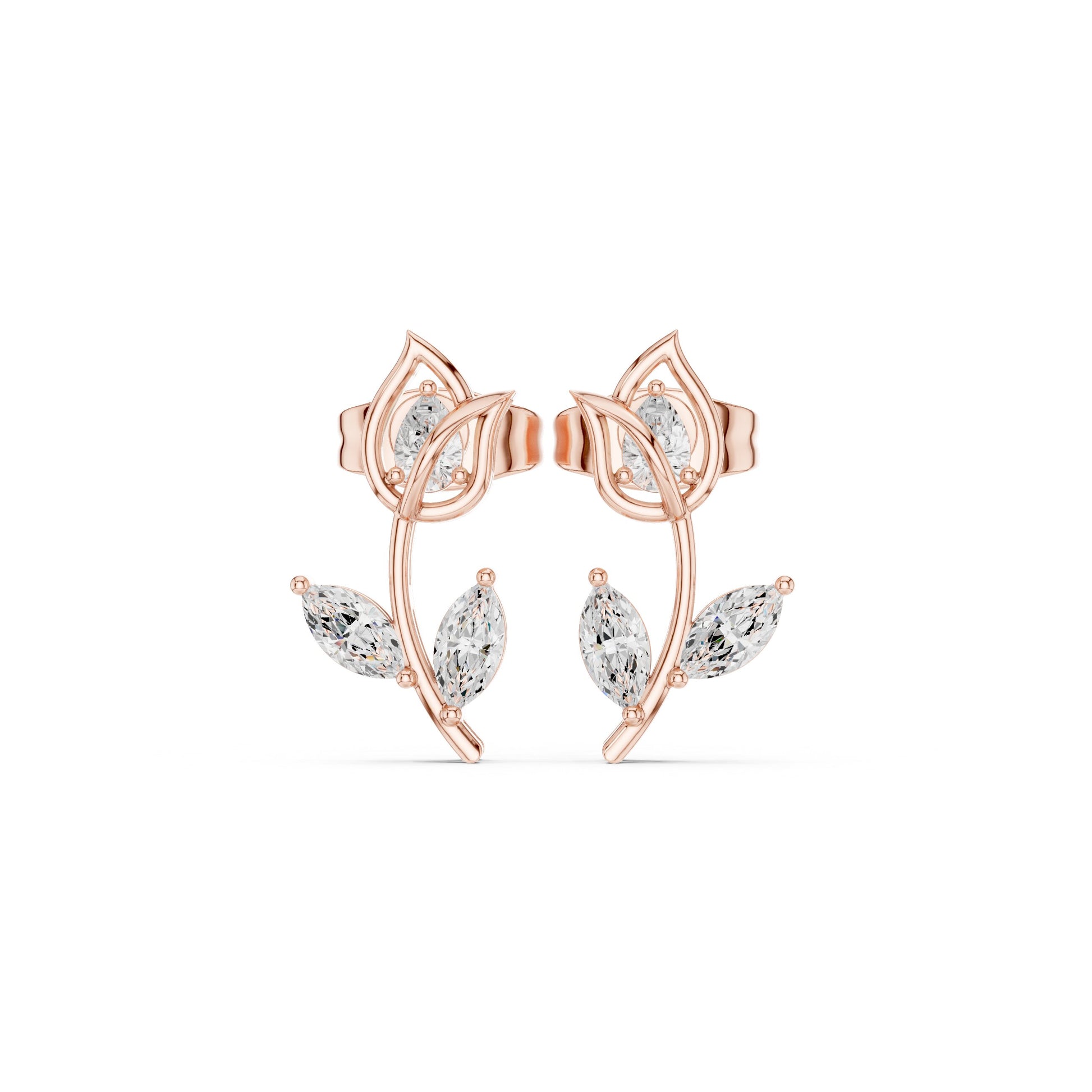 Mixed Shape Lab Grown Diamond Stud Earrings