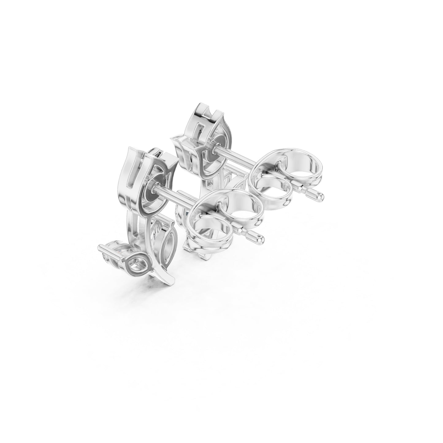 Mixed Shape Lab Grown Diamond Stud Earrings
