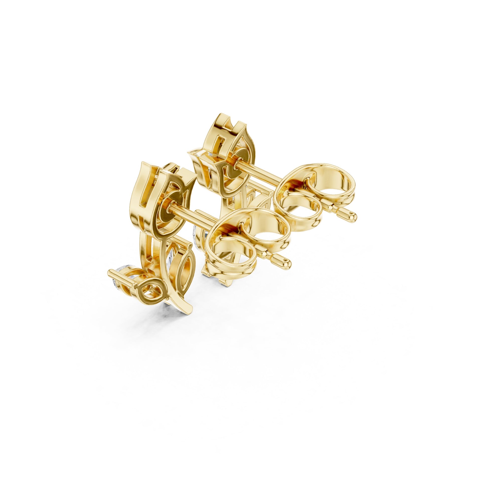 Mixed Shape Lab Grown Diamond Stud Earrings