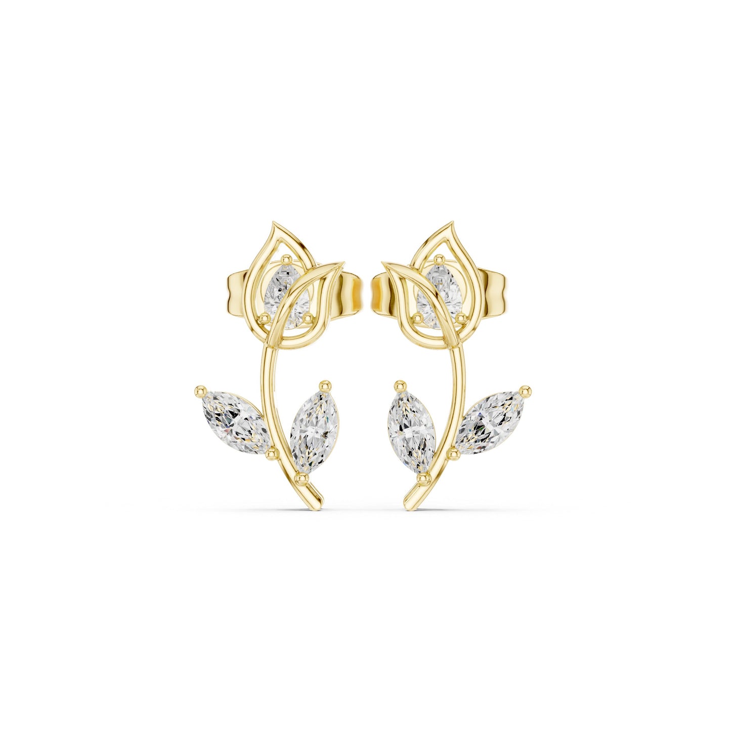 Mixed Shape Lab Grown Diamond Stud Earrings