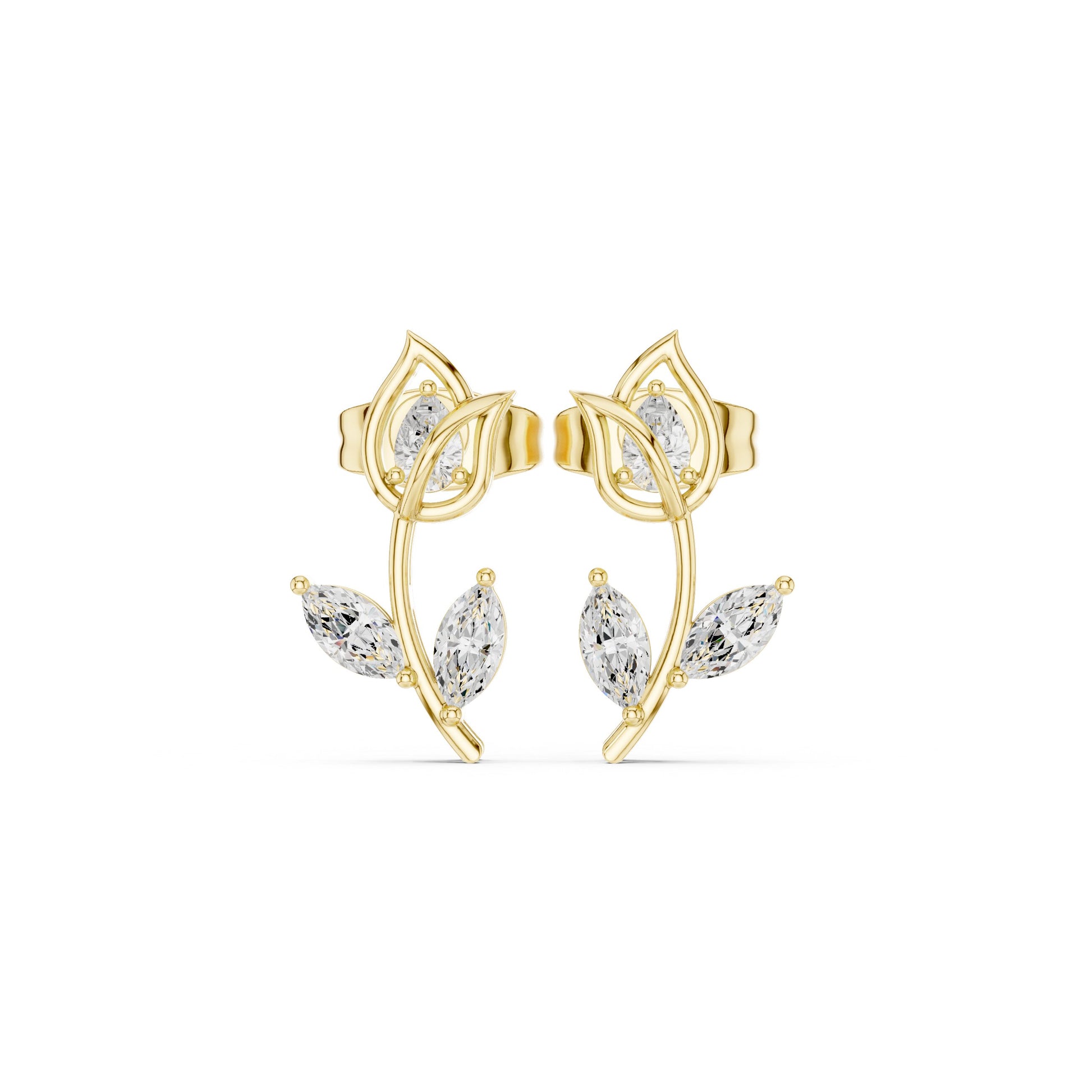 Mixed Shape Lab Grown Diamond Stud Earrings