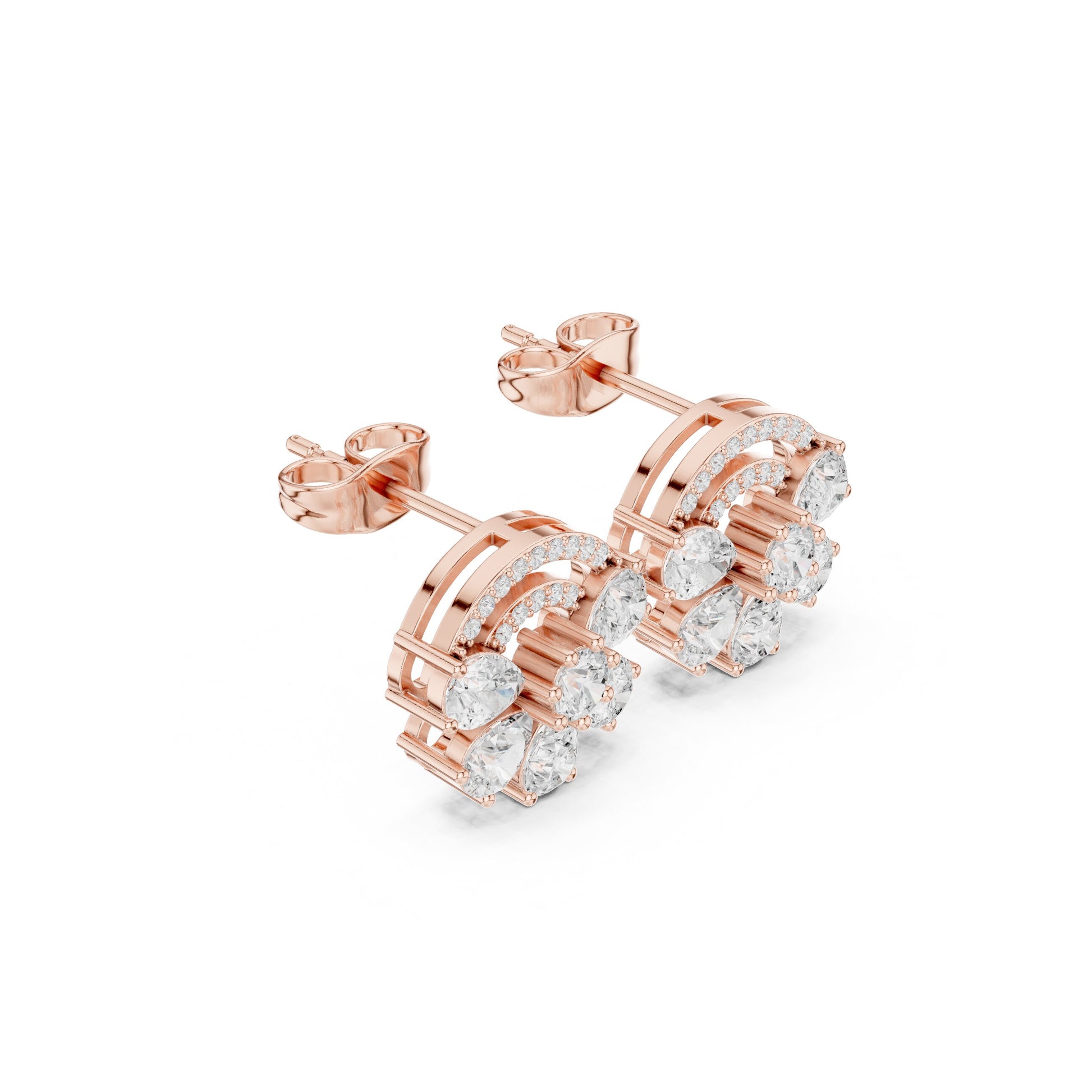 Round Stud Lab Grown Diamond Earrings