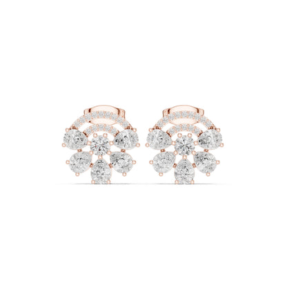 Round Stud Lab Grown Diamond Earrings