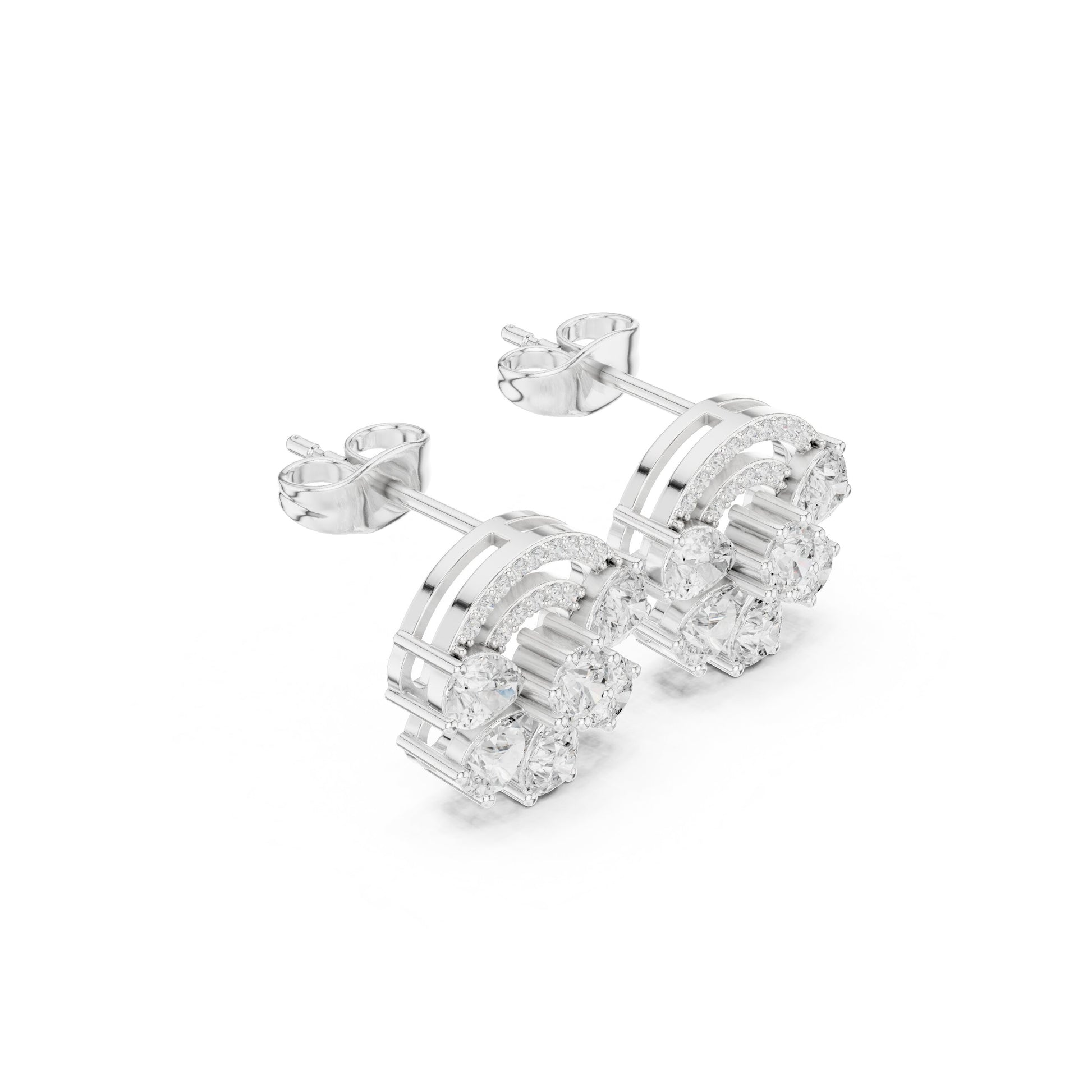 Round Stud Lab Grown Diamond Earrings
