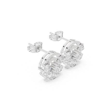 Round Stud Lab Grown Diamond Earrings