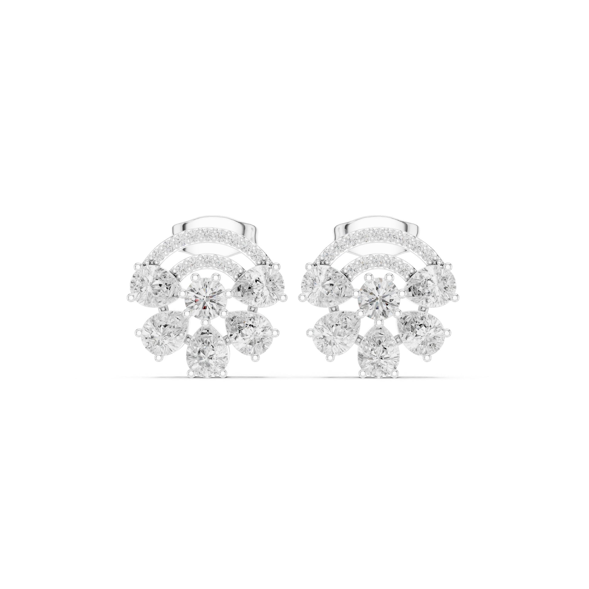 Round Stud Lab Grown Diamond Earrings