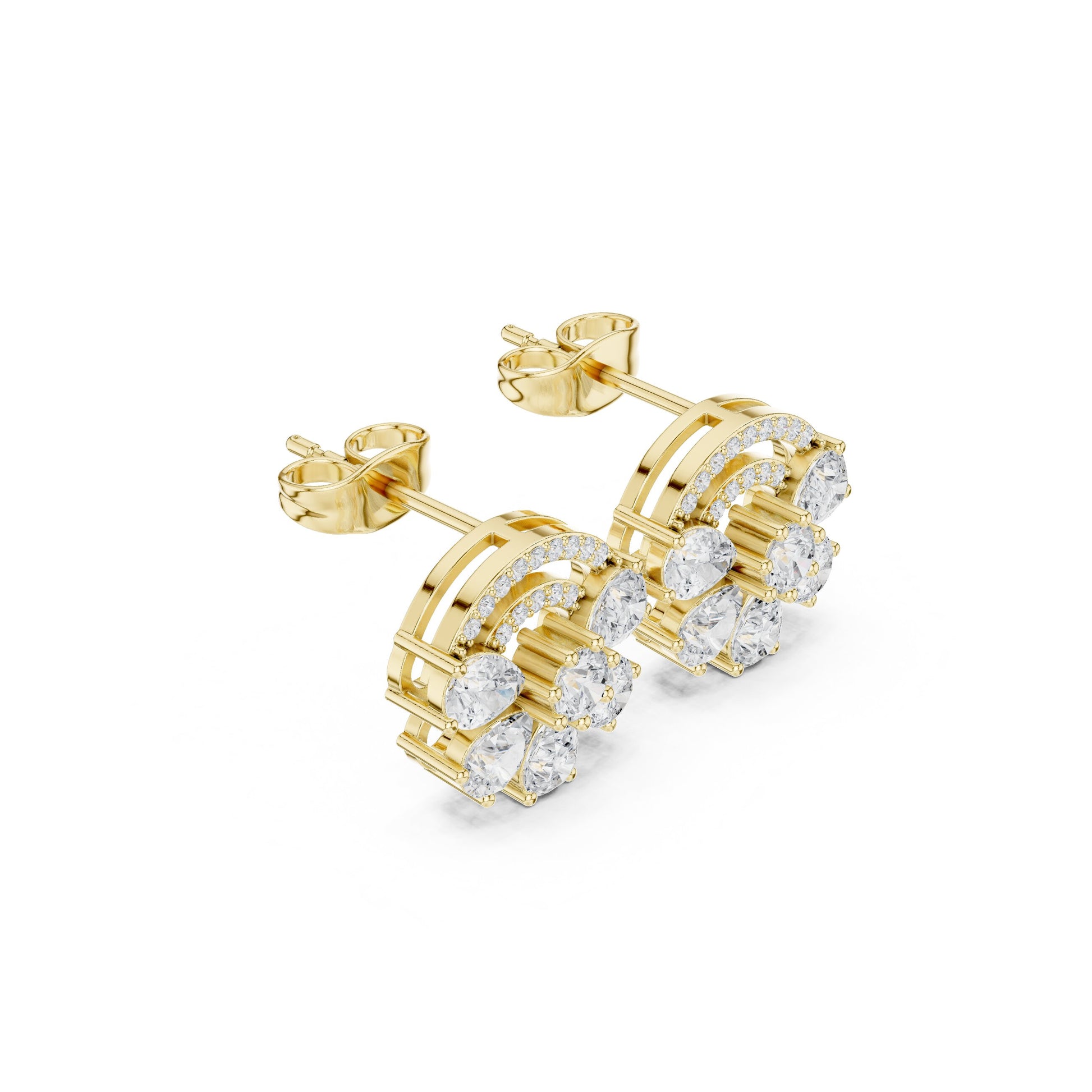 Round Stud Lab Grown Diamond Earrings