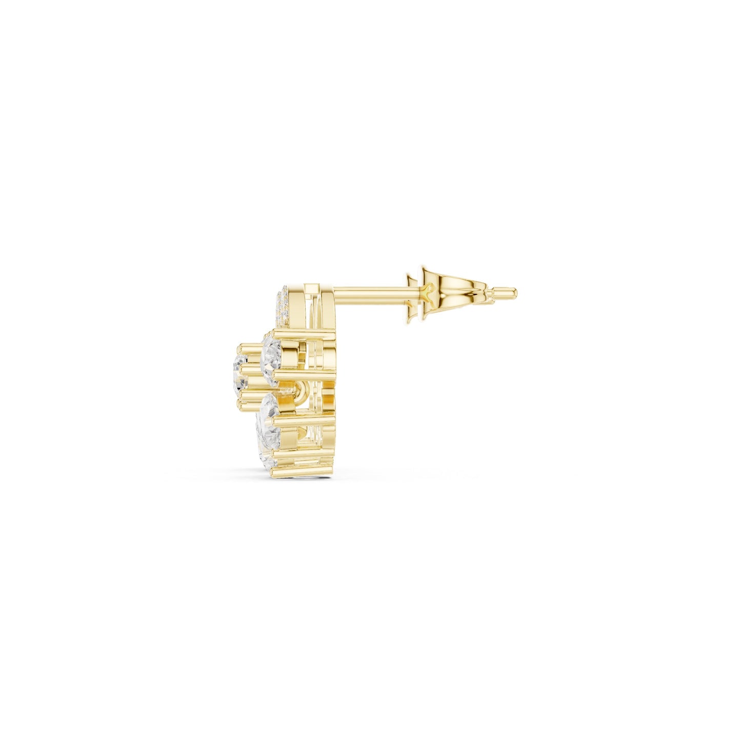 Round Stud Lab Grown Diamond Earrings