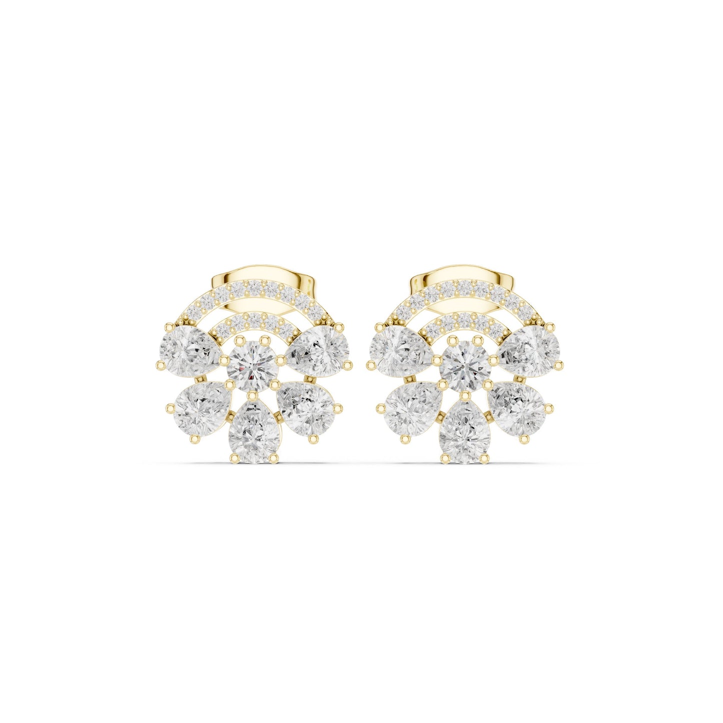 Round Stud Lab Grown Diamond Earrings