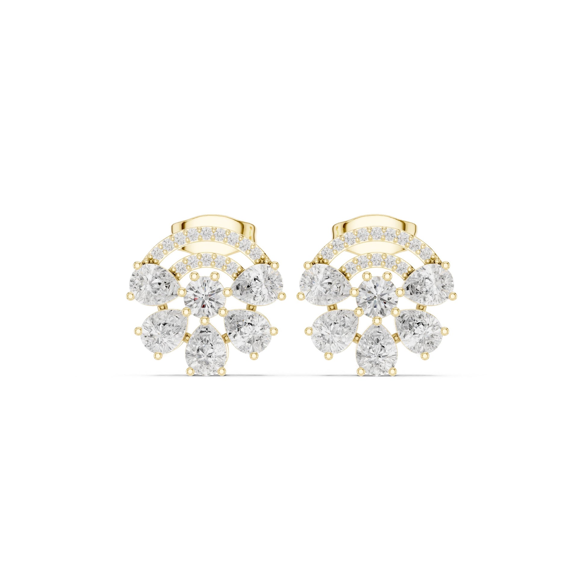 Round Stud Lab Grown Diamond Earrings