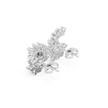 Mixed Shape Lab Grown Diamond Climber Earrings