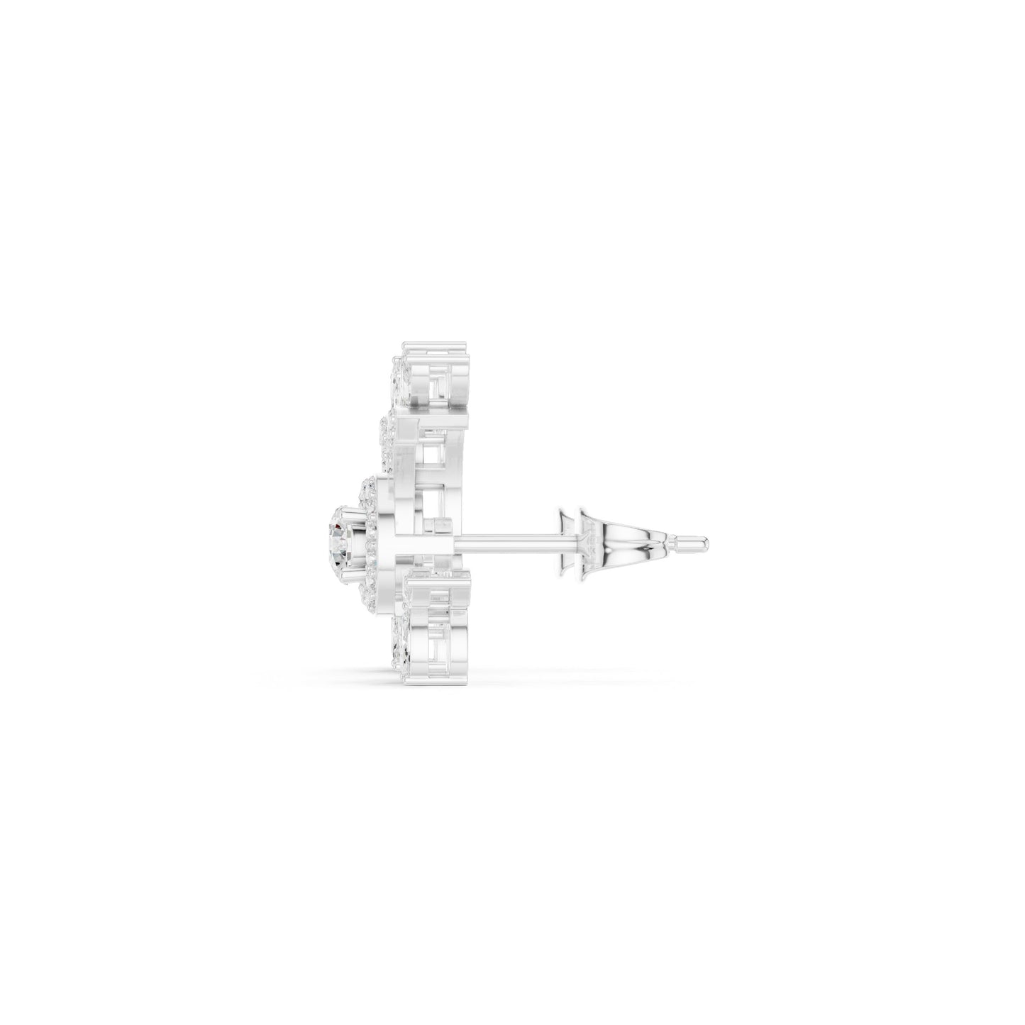 Mixed Shape Lab Grown Diamond Climber Earrings
