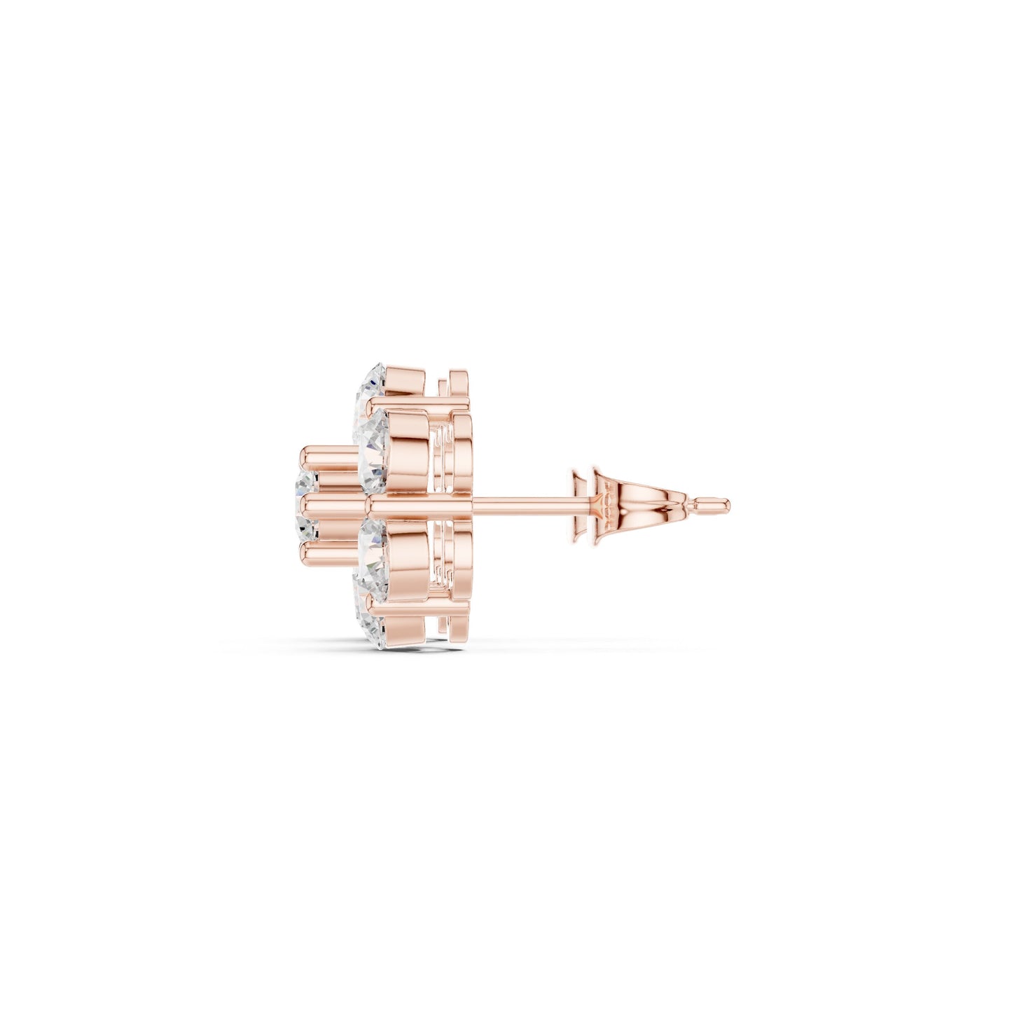 Round Cluster Lab Grown Diamond Earrings
