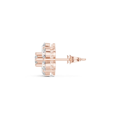 Round Cluster Lab Grown Diamond Earrings