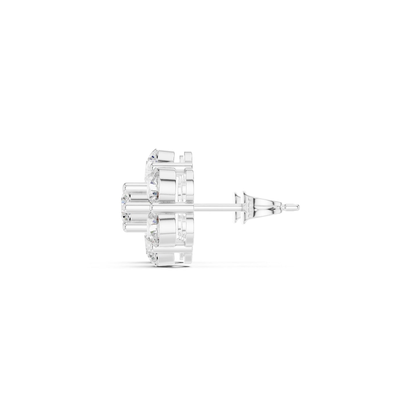 Round Cluster Lab Grown Diamond Earrings