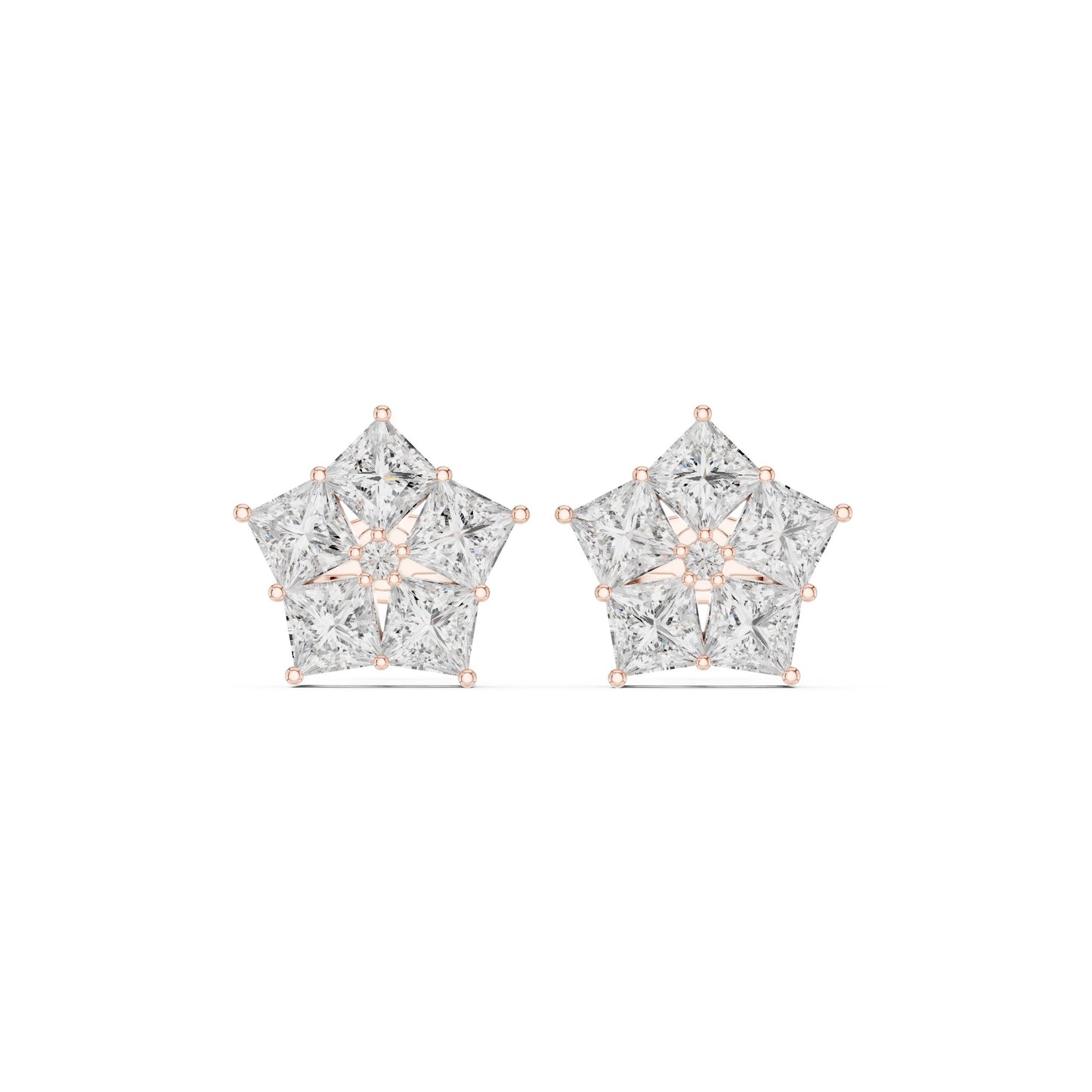 Princess Stud Lab Grown Diamond Earrings