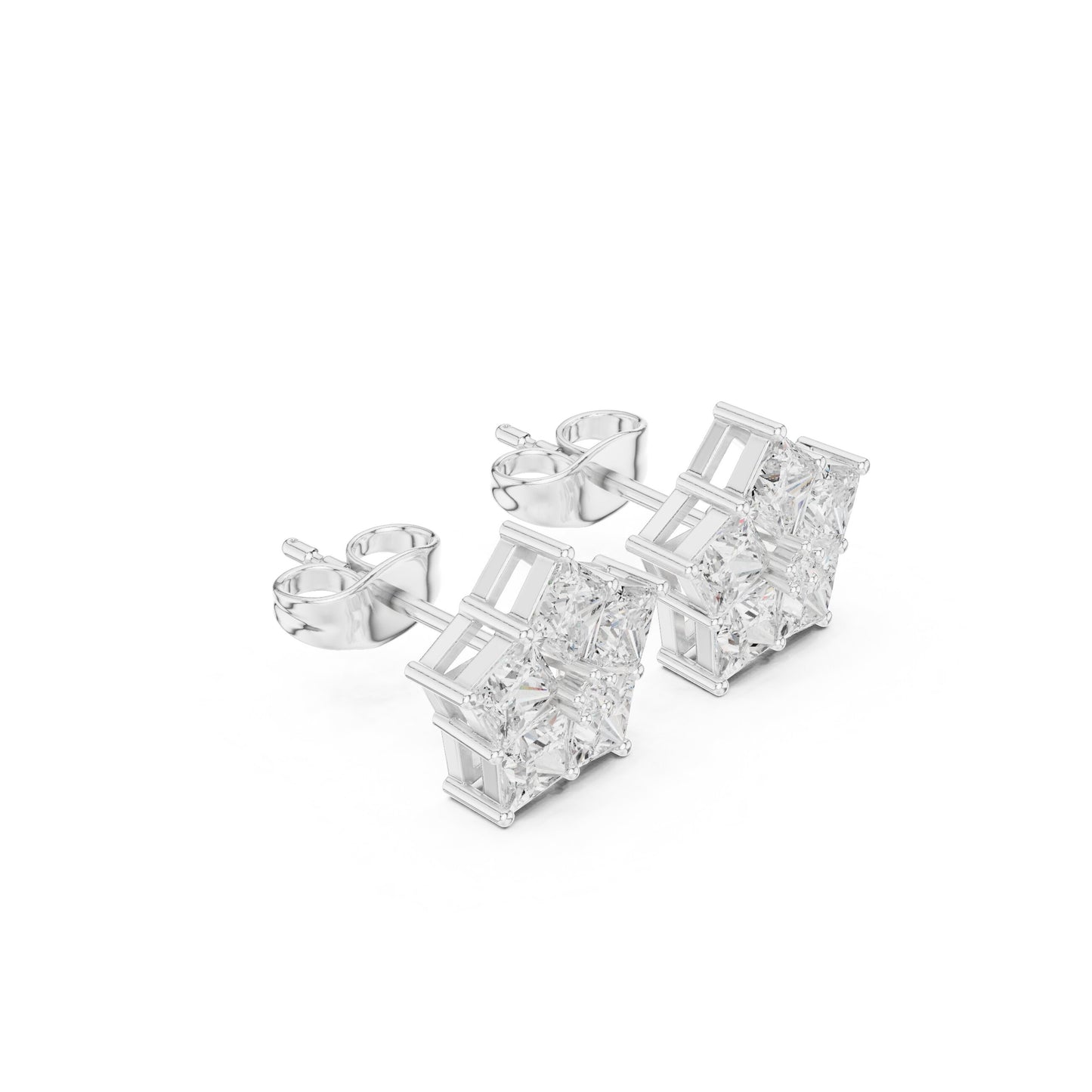 Princess Stud Lab Grown Diamond Earrings