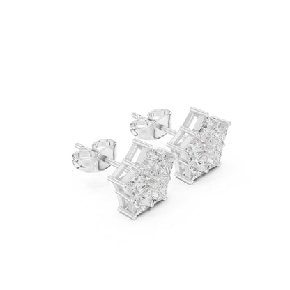 Princess Stud Lab Grown Diamond Earrings