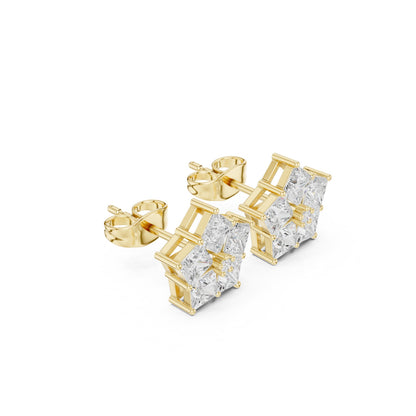 Princess Stud Lab Grown Diamond Earrings