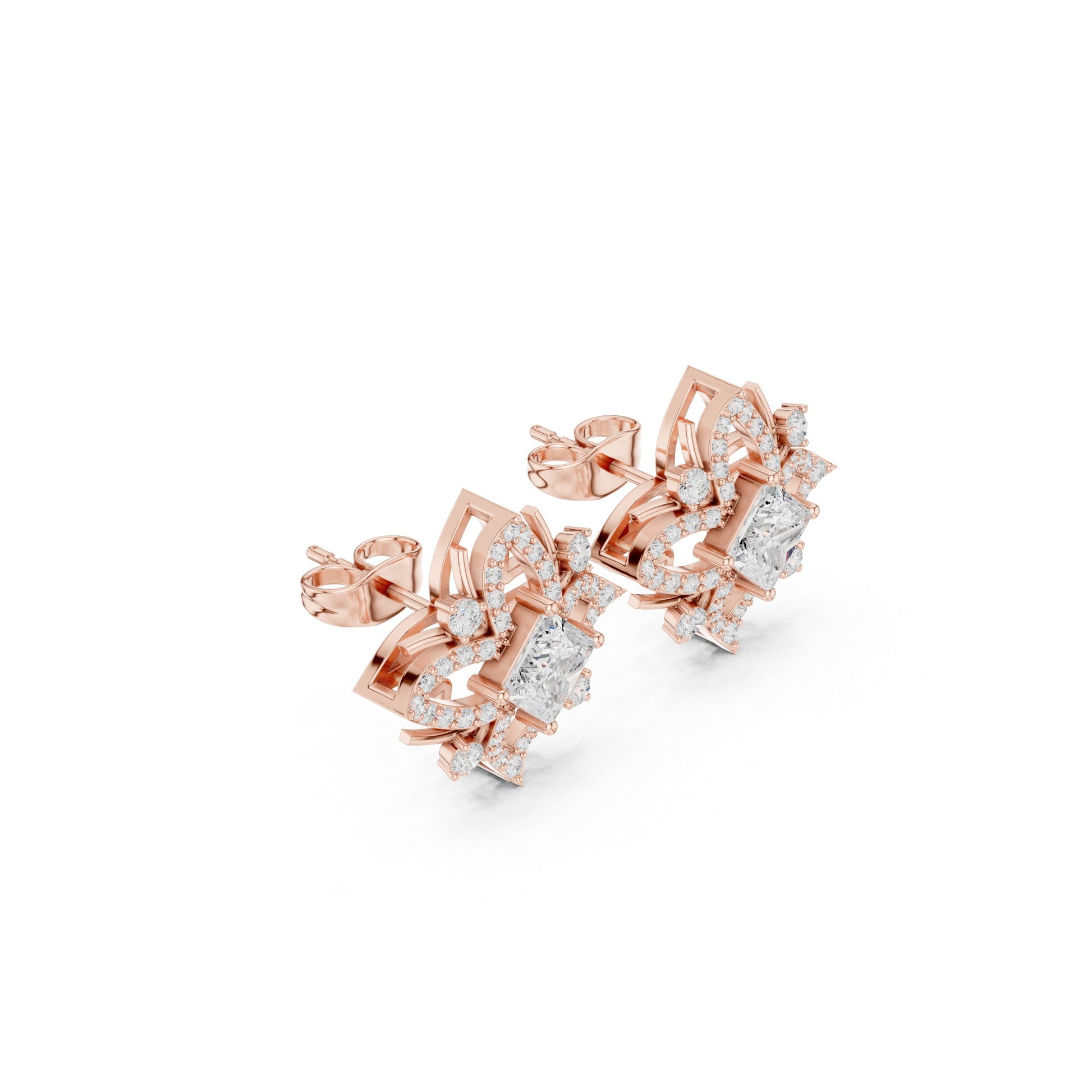 Mixed Shape Lab Grown Diamond Stud Earrings