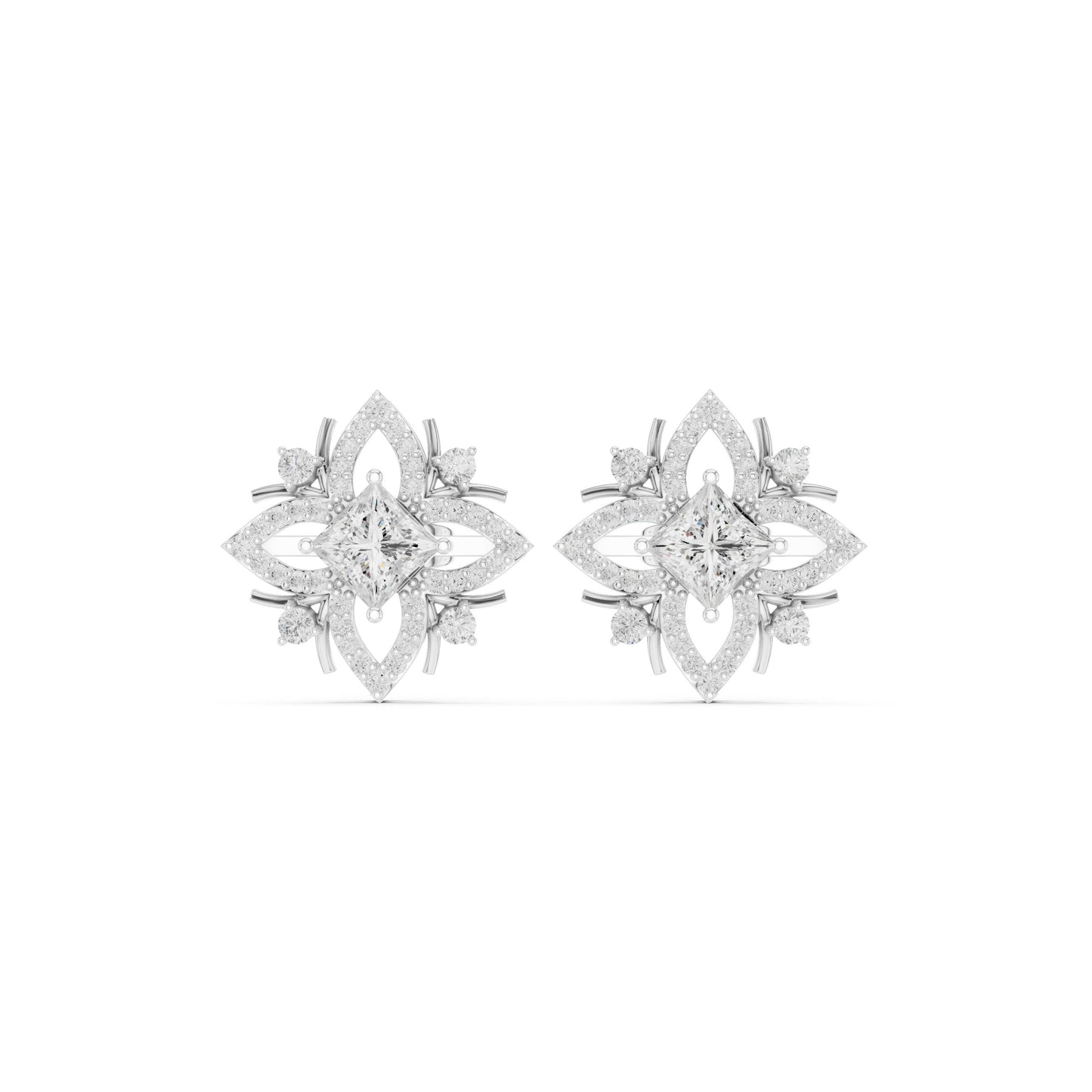 Mixed Shape Lab Grown Diamond Stud Earrings