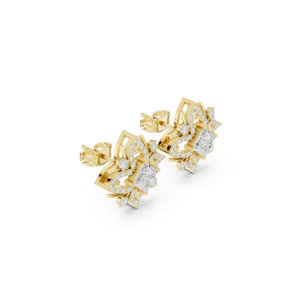 Mixed Shape Lab Grown Diamond Stud Earrings