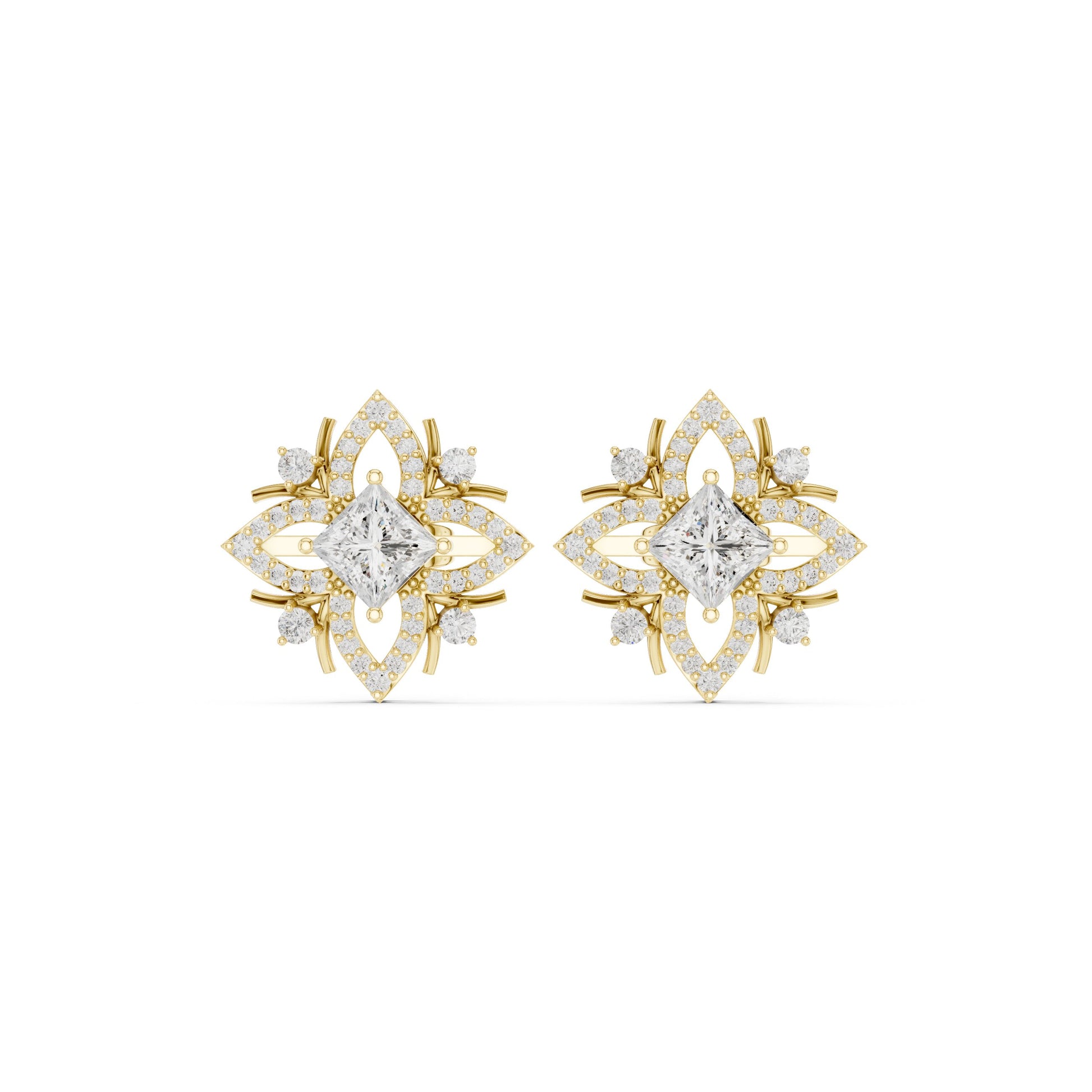 Mixed Shape Lab Grown Diamond Stud Earrings