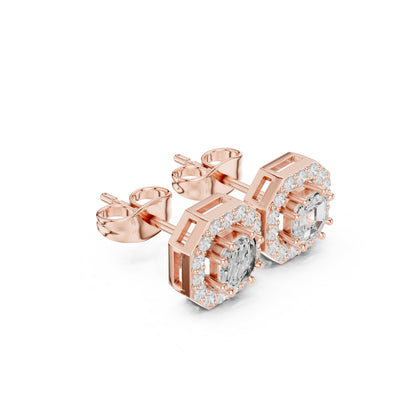Round Stud Lab Grown Diamond Earrings