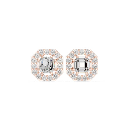 Round Stud Lab Grown Diamond Earrings