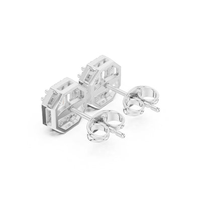 Round Stud Lab Grown Diamond Earrings