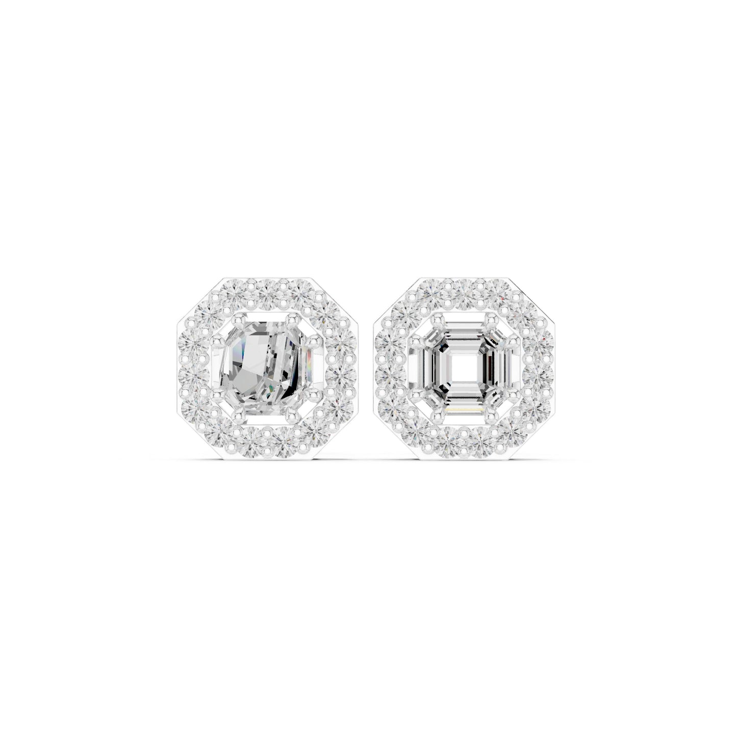Round Stud Lab Grown Diamond Earrings