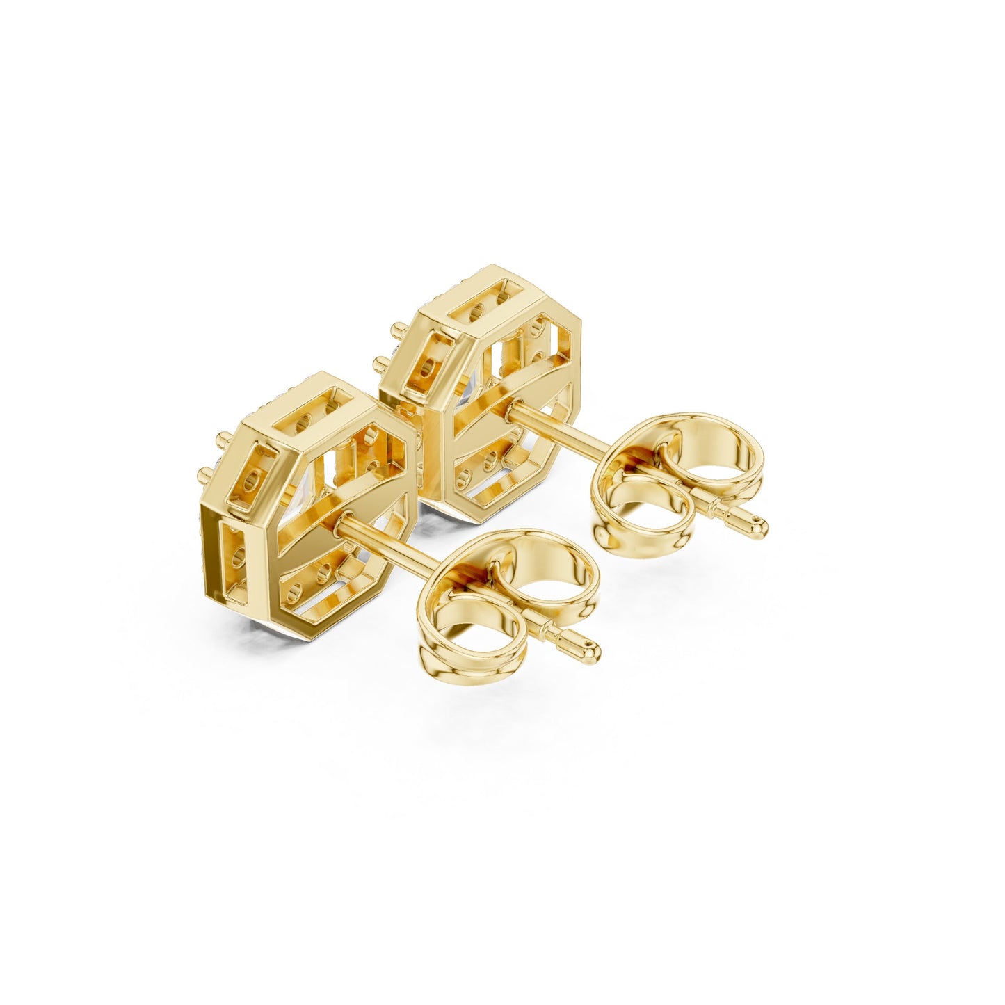 Round Stud Lab Grown Diamond Earrings