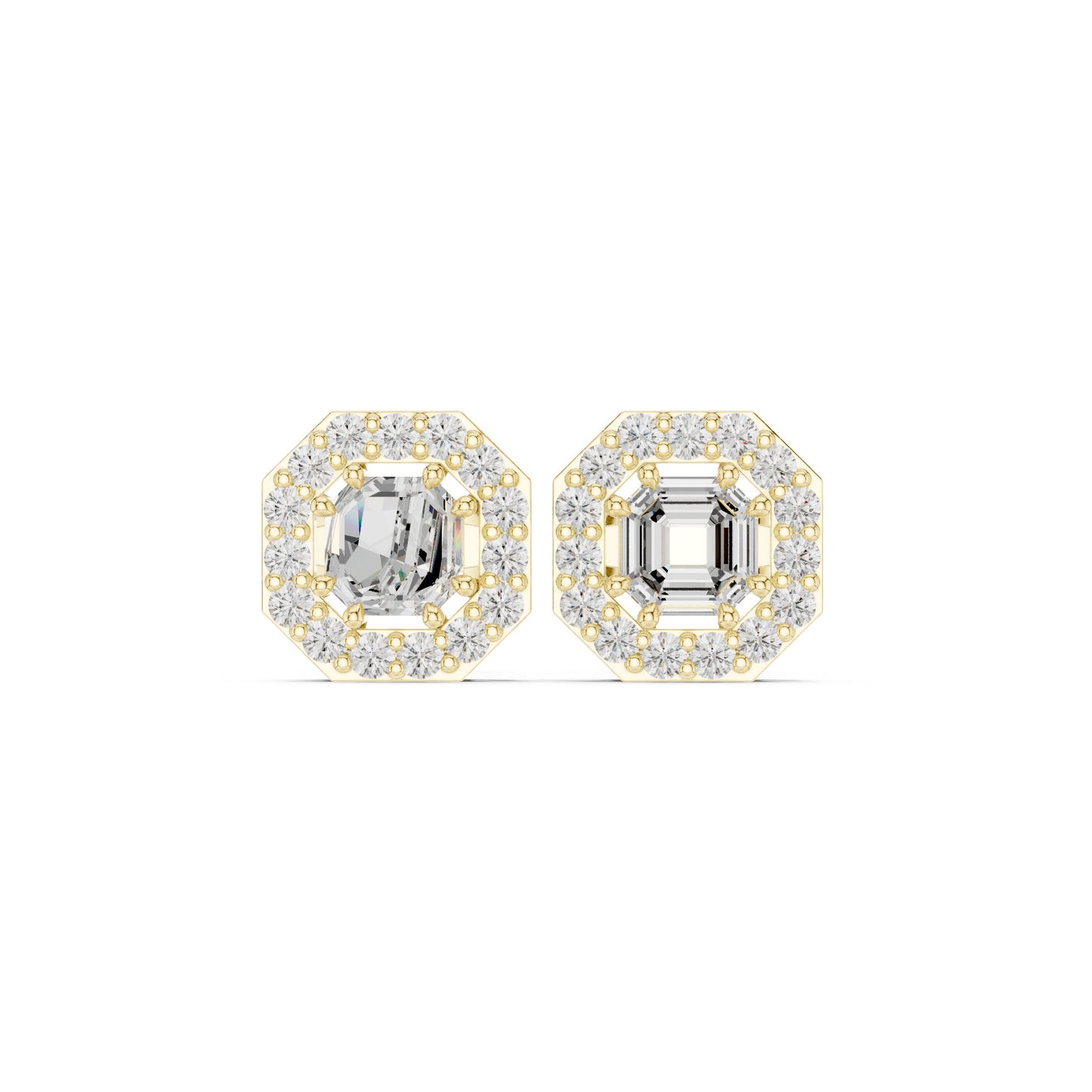 Round Stud Lab Grown Diamond Earrings
