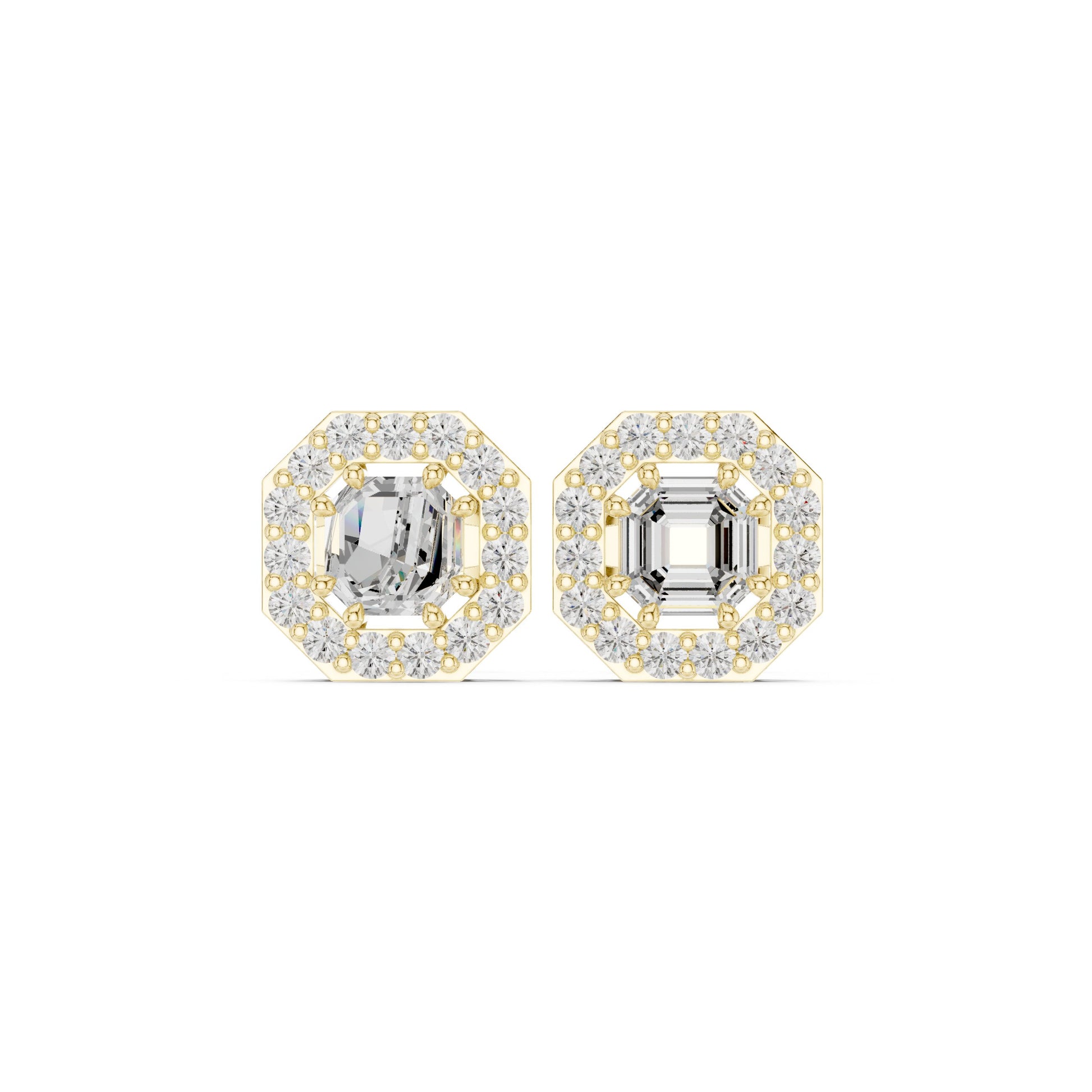 Round Stud Lab Grown Diamond Earrings