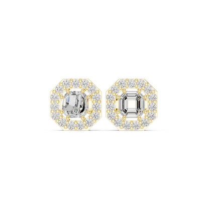 Round Stud Lab Grown Diamond Earrings