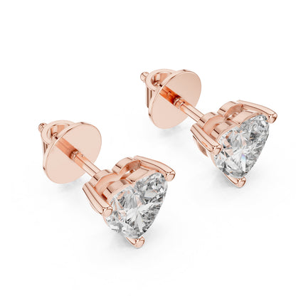 Round Stud Lab Grown Diamond Earrings