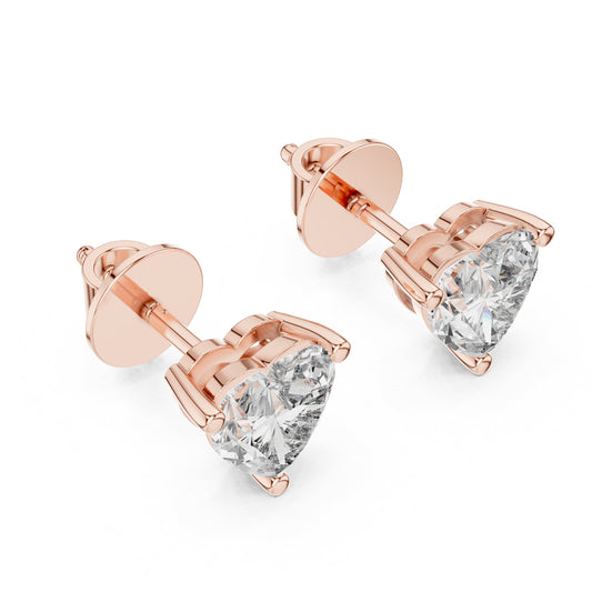 Round Stud Lab Grown Diamond Earrings