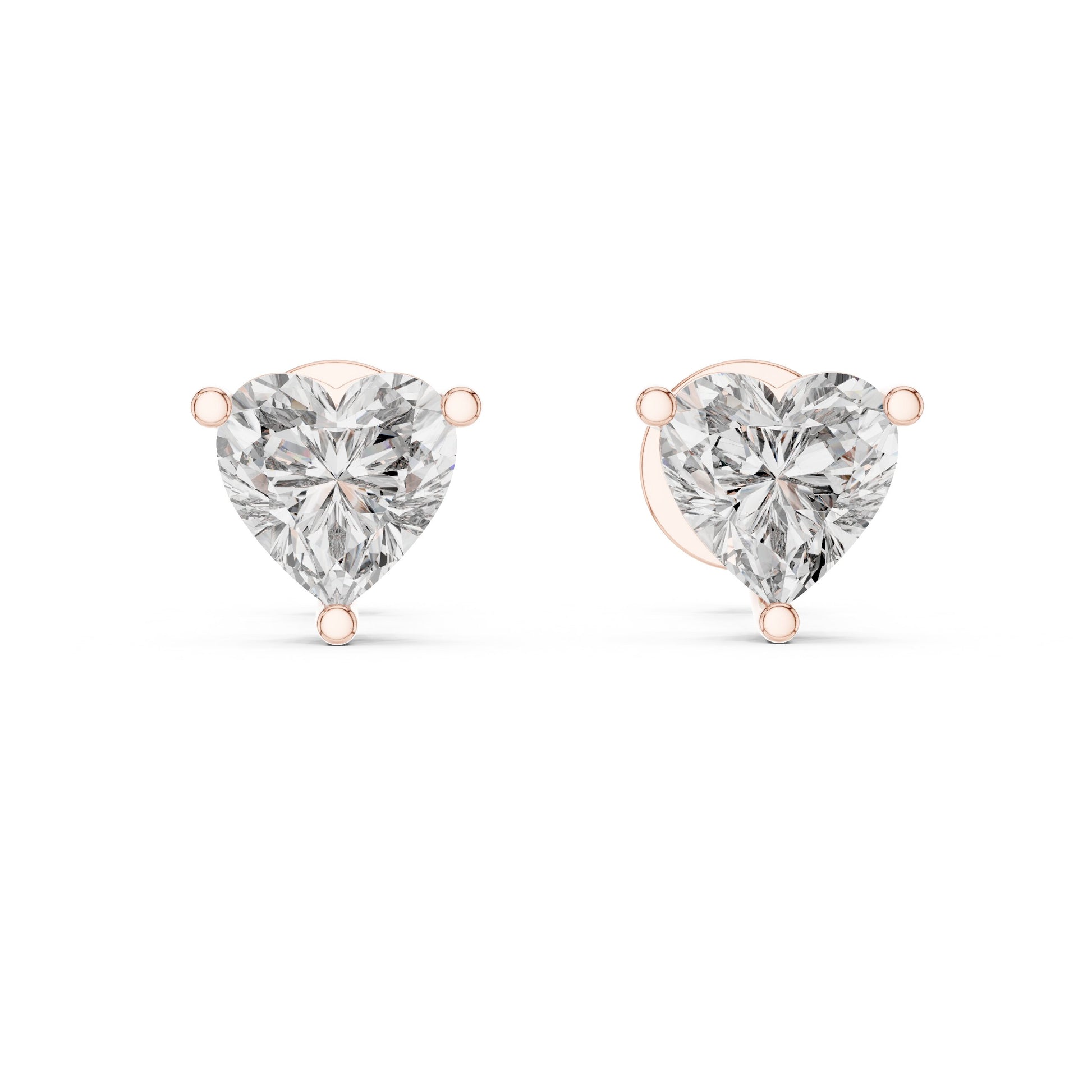 Round Stud Lab Grown Diamond Earrings