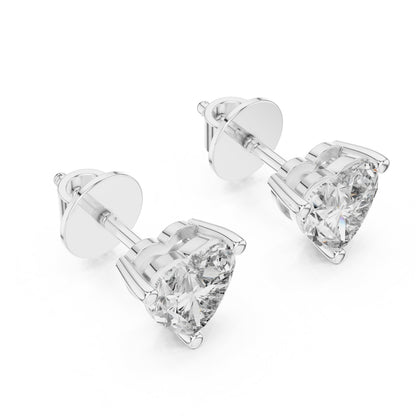 Round Stud Lab Grown Diamond Earrings