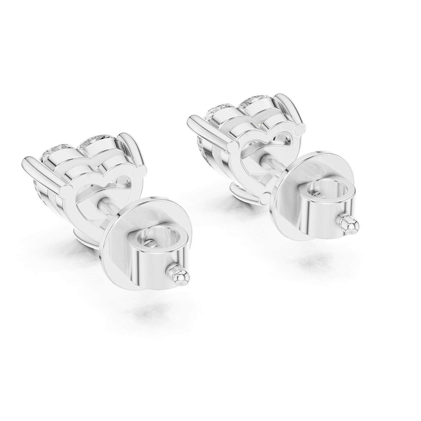 Round Stud Lab Grown Diamond Earrings